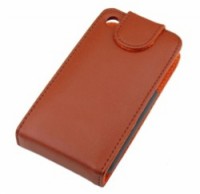 Capa Pele Castanho Iphone 4